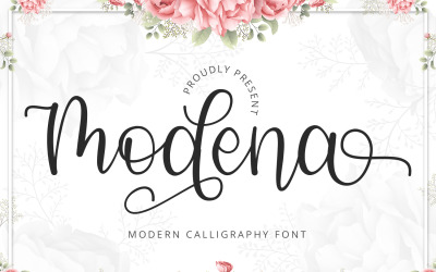 Modena - Modern kalligrafi typsnitt