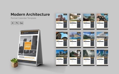 Moderní architektura kalendář portrét