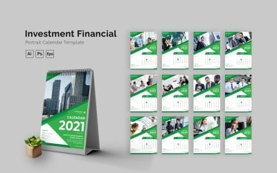 Retrato de calendario financiero de inversión