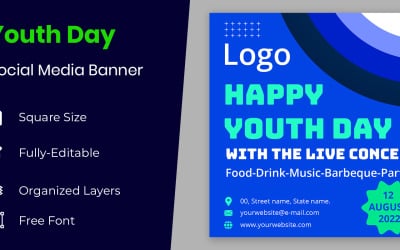 Youth Day Social Quotes Social Media Design