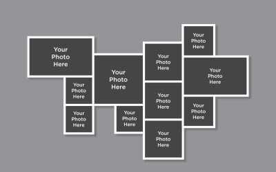 Çoklu Fotoğraf Kolaj Şablonu Mockup
