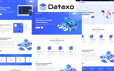 Dataxo – Veri Bilimi ve Analitik Önyükleme 5 HTML Şablonu