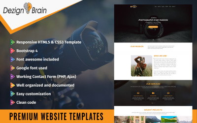 DB Photo - modelo de site em HTML de bootstrap de fotografia