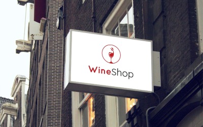 Szablon projektu logo sklepu z winami