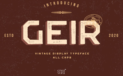 GEIR - Vintage kijelző betűtípus