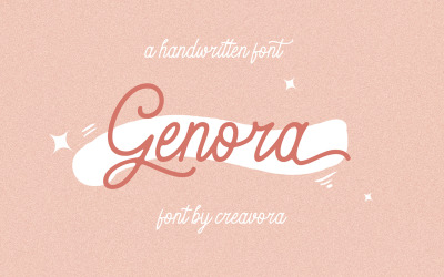 Genora — piękna czcionka skryptowa