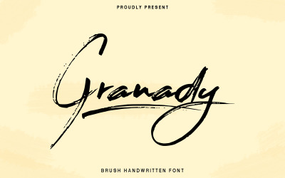 Granady-lettertype voor handschriftpenseel