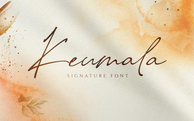 Keumala - Handtekeninglettertype van script