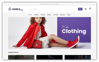 Lovelylady - Divatüzlet Opencart téma