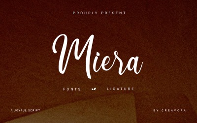 Miera - Joyful Script-teckensnitt