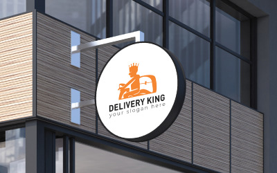 Modello di progettazione del logo del re di consegna