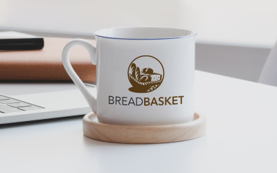 Plantilla de diseño de logotipo de cesta de pan