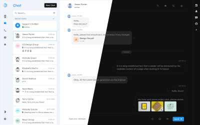 PostMan Bootstrap 5 聊天管理模板