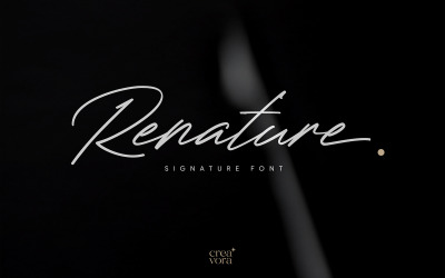Renature — elegancka czcionka z podpisem