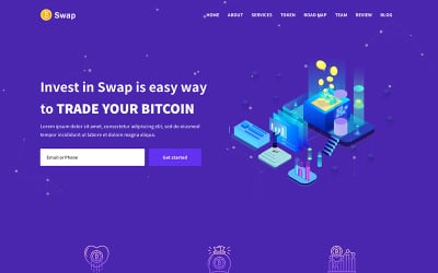 Swap - ICO &amp;amp; Cryptocurrency Bitcoin Landing Page Template