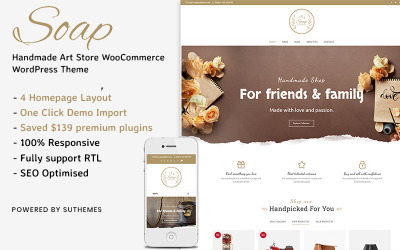 Szappan - Kézzel készített Art Store WooCommerce WordPress téma