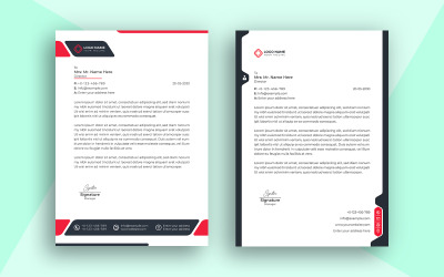 Briefhoofdsjabloon Eenvoudig ontwerpsjabloon