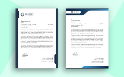 Briefkopf einer Agentur für digitales Marketing Einfache und minimalistische Designvorlage