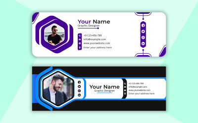 E-Mail-Signatur einer Agentur für digitales Marketing Einfache und minimalistische Designvorlage