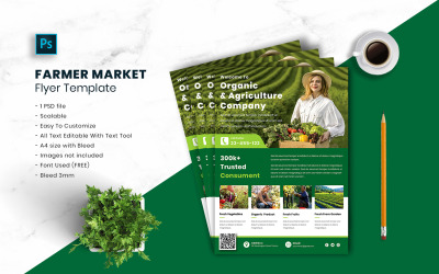 Farmer Market Flyer Template vol.17
