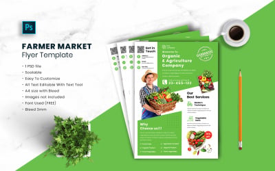 Farmer Market Flyer Template vol.19