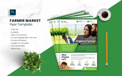 Farmer Market Flyer Template vol.20