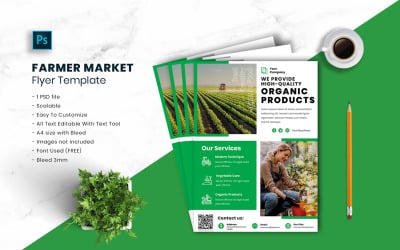 Farmer Market Flyer Template vol.23