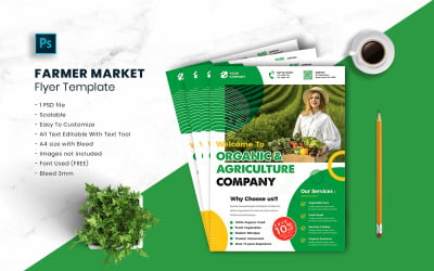 Farmer Market Flyer Template vol.27