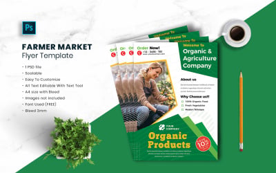 Farmer Market Flyer Template vol.29