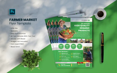 Farmer Market Flyer Template vol.30