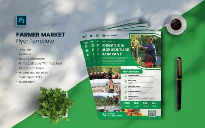 Farmer Market Flyer Template vol.32