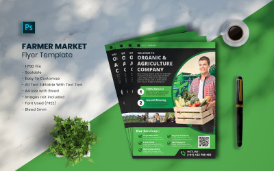 Farmer Market Flyer Template vol.33