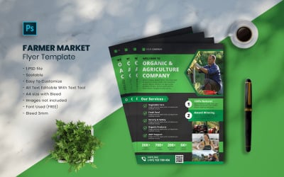 Farmer Market Flyer Template vol.34