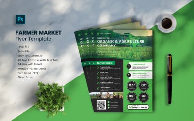 Farmer Market Flyer Template vol.35
