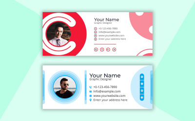 Minimalistisches, einfaches E-Mail-Signatur-Vorlagendesign