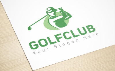 Modèle de conception de logo de club de golf
