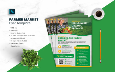 Modèle de Flyer de marché fermier vol.21