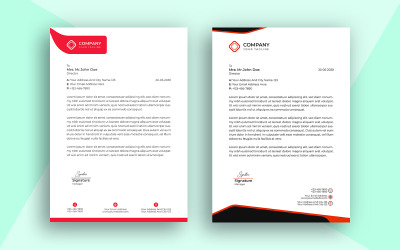 Plantilla de vector de diseño simple de membrete creativo y minimalista profesional