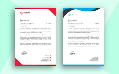 Plantilla de vector de plantilla de diseño simple de membrete moderno de negocio profesional