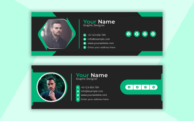 Professional Corporate Minimalist Simple Email Signature Design Template