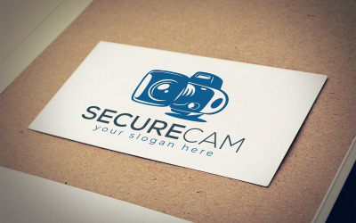 Modello di progettazione del logo della videocamera sicura