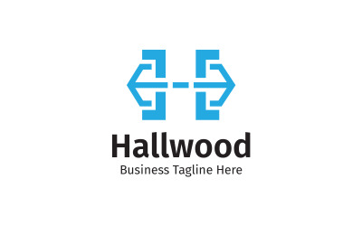 Modelo de Design de Logotipo H Letter Hallwood