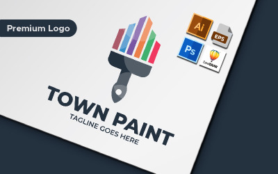 Modelo de logotipo criativo da Town Paint