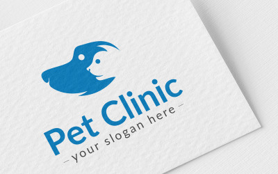 Шаблон дизайна логотипа клиники для домашних животных