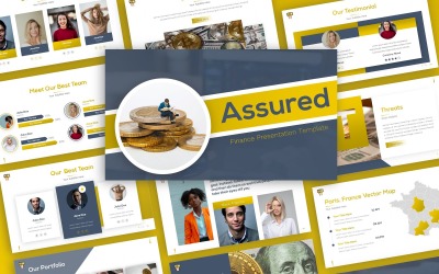 Assured - Finanse uniwersalny szablon PowerPoint