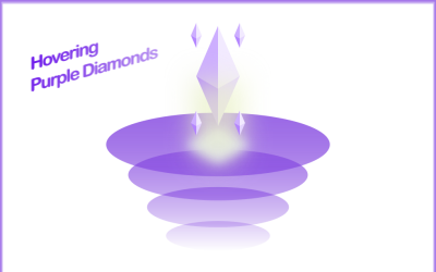Flotando diamantes púrpuras - gráfico vectorial