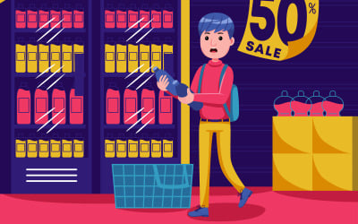 Ilustración de vector de compras # 02