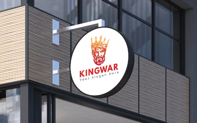 Modelo de design de logotipo King War