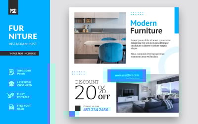 Muebles creativos Publicación de Instagram Redes sociales
