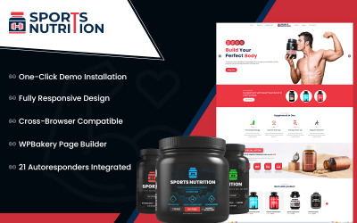 Negozio di nutrizione sportiva - Tema WooCommerce multiuso